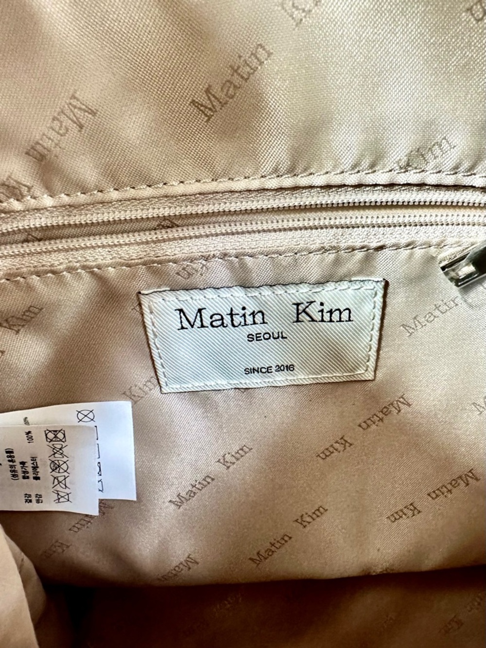 Matin Kim Leather Drawstring Ribbon Backpack - Picture 14 of 16